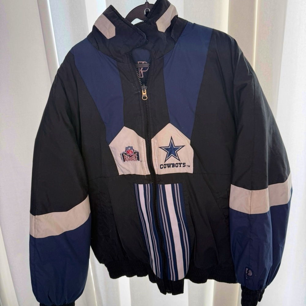 Vintage 1995 Dallas Cowboys Pro Player Reversible Jacket Size XL